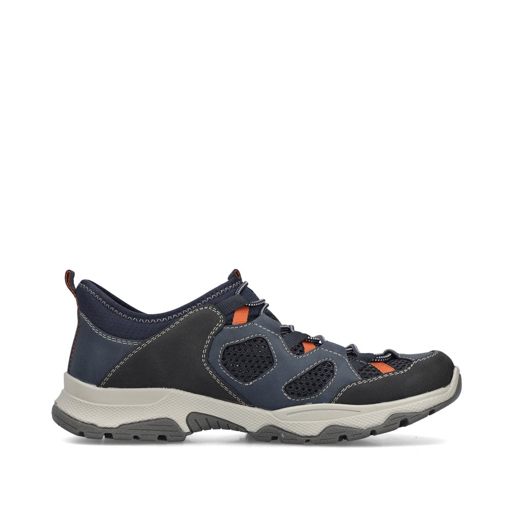 Chaussons Rieker bleus pour homme B8350-14 avec fonction slip-in Ready2GO. Intérieur de la chaussure.