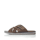 Braune Rieker Herren Pantoletten 21599-24 mit der Komfortweite G. Schuh Außenseite.