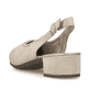Beige Rieker Slingpumps 47060-62 mit Schnalle sowie einer leichten Sohle. Schuh von hinten.