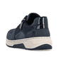 Dunkelblaue Rieker Damen Sneaker Low 53101-15 mit einem Reißverschluss. Schuh von hinten.
