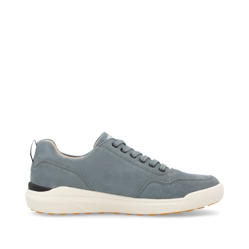 Baskets basses Rieker bleues pour homme U1101-14 avec lacets. Intérieur de la chaussure.