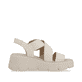 Beige Rieker Keilsandaletten W1550-60 mit ultra leichter und flexibler Sohle. Schuh Innenseite.