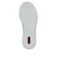 Weiße Rieker Damen Slipper L3294-80 mit einem Gummizug. Schuh Laufsohle.