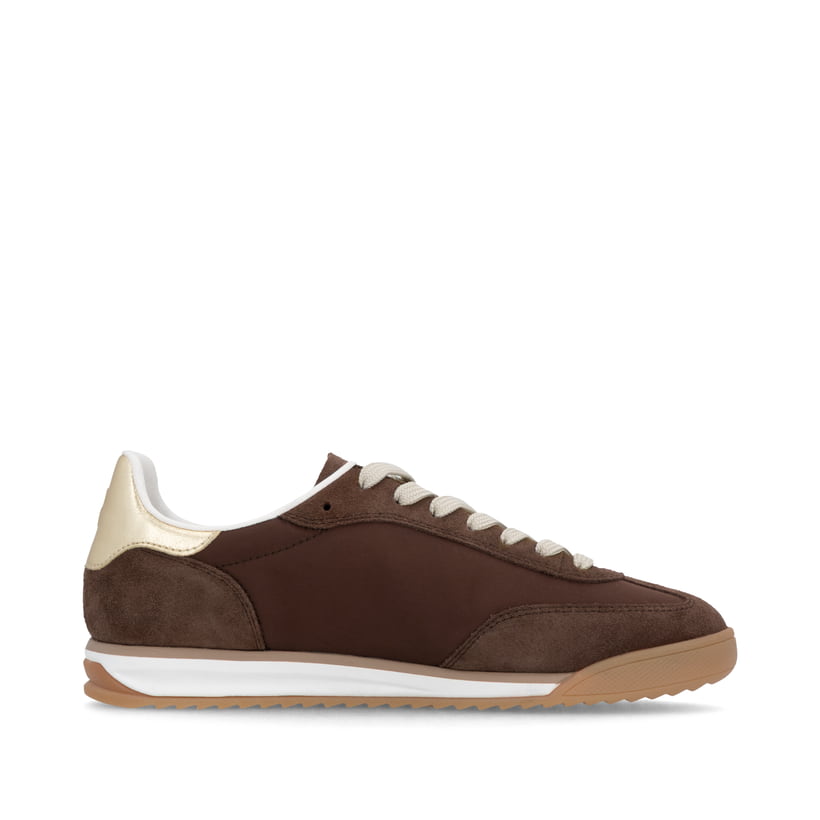 Baskets basses marron Rieker Sport pour femmes W4000-25. Côté intérieur de la chaussure.