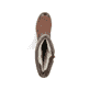 Braune Rieker Damen Hochschaftstiefel 94692-24 mit wasserabweisender TEX-Membran. Schuh von oben.
