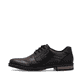 Chaussures à lacets Rieker noires pour hommes 14603-00 en cuir lisse. Côté extérieur de la chaussure.