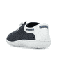 Blaue Rieker Damen Slipper 52805-14, Barfußschuhe mit einem Gummizug. Schuh von hinten.