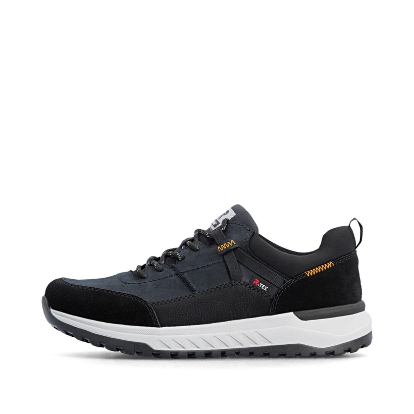 Dunkelblaue Rieker Herren Sneaker Low U0100-14 aus Rauleder. Schuh Außenseite.