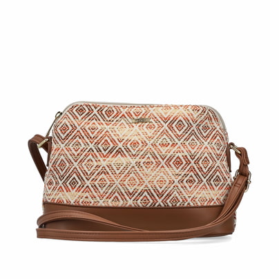 Rieker Handtasche H1510-60 in Beige mit Reißverschluss und kleinen Innenfächern. Getragen.