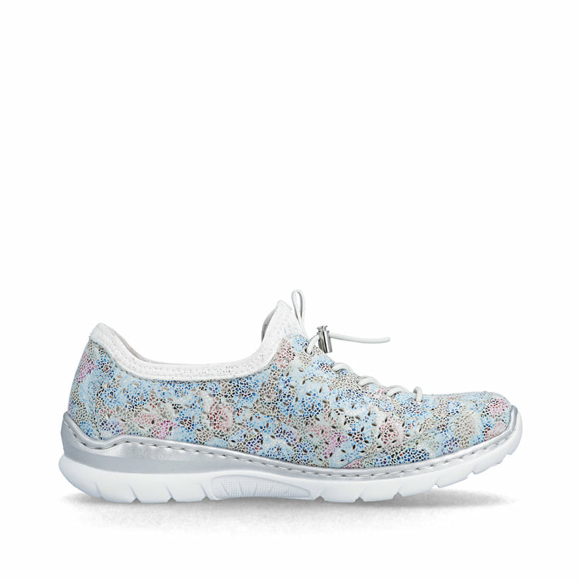 Mocassins Rieker multicolores pour femme L3252-91. Côté intérieur de la chaussure.