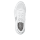 Weiße Rieker Damen Sneaker Low W2404-82 mit Schnürung sowie ultraleichter Sohle. Schuh von oben.