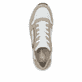 Weiße Rieker Damen Sneaker Low N5204-80 mit Reißverschluss sowie flexibler Sohle. Schuh von oben.