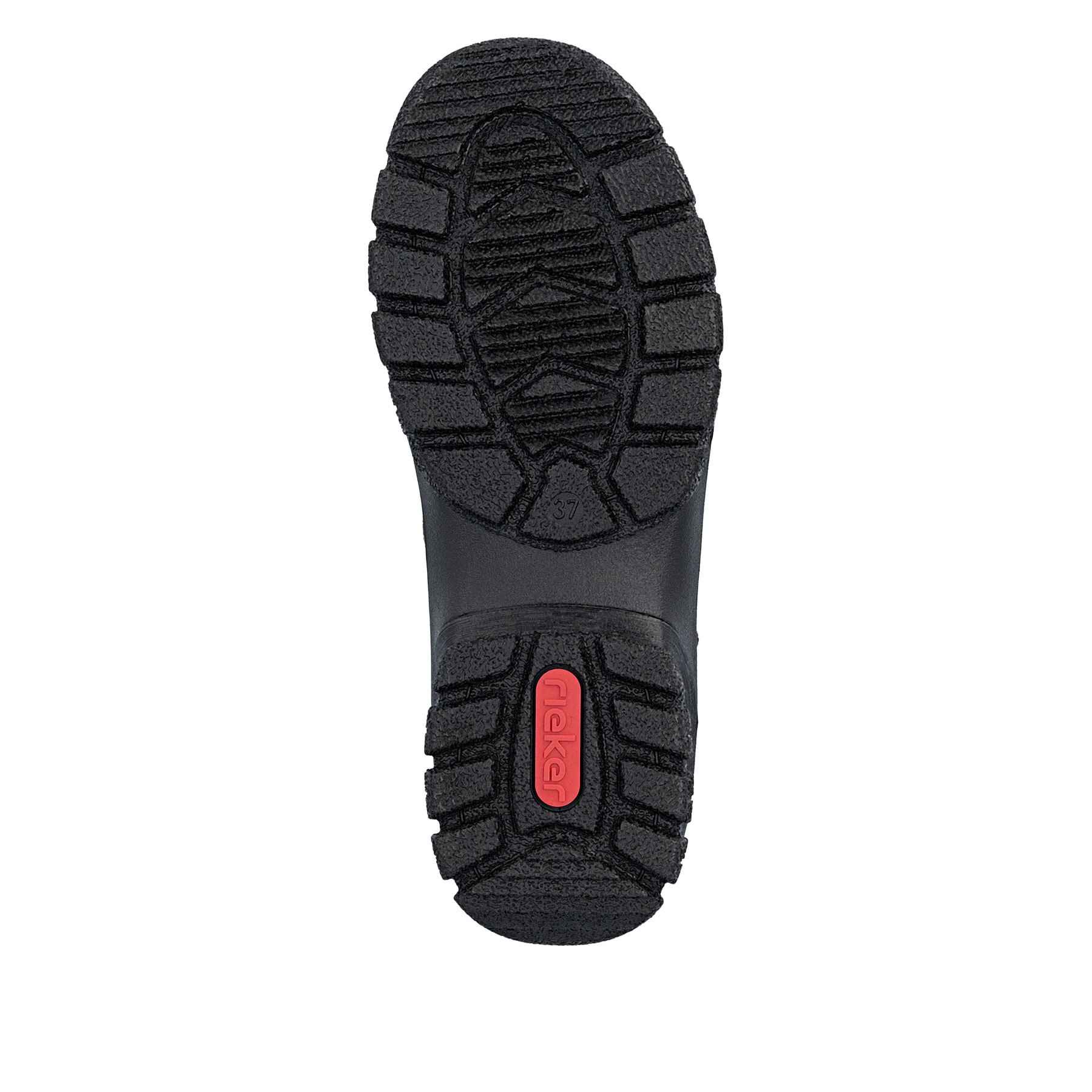 Dunkelgraue Rieker Damen Schnürstiefel Z7218-45 aus Rauleder. Schuh Laufsohle.