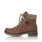 
Nussbraune Rieker Damen Schnürstiefel Y7428-22 mit einer robusten Profilsohle. Schuh Außenseite
