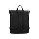 Rieker Rucksack H1643-00 in Schwarz mit modischem Muster und Handyfach. Rückseite.