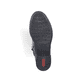Asphaltschwarze Rieker Damen Stiefeletten 71675-01 mit Reißverschluss. Schuh Innenseite