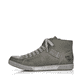 Anthrazitfarbene Rieker Damen Schnürschuhe Z1223-45 mit einem Reißverschluss. Schuh Außenseite.