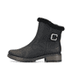 
Tiefschwarze Rieker Damen Kurzstiefel Z6862-00 mit einer schockabsorbierenden Sohle. Schuh Außenseite