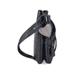 Sac bandoulière Rieker H1005-02 en noir avec fermeture éclair et pendentif en forme de cÅ“ur. Ouvert.