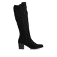 Schwarze Rieker Damen Hochschaftstiefel Y2050-01 mit einem Reißverschluss. Schuh Innenseite.