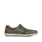 Grüne Rieker Herren Slipper 08869-54 mit einem Gummizug sowie Komfortweite G 1/2. Schuh Innenseite.
