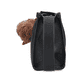 Rieker Handtasche H1656-00 in Schwarz mit Puschel an der Seite, Reißverschluss und Handyfach. Linksseitig.