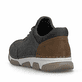Graue Rieker Herren Slipper 15950-45 mit einem Gummizug sowie der Extraweite H. Schuh von hinten.