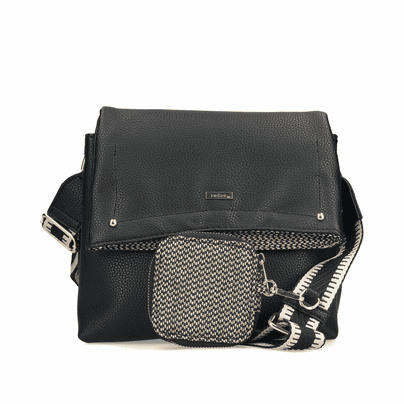 Rieker Damen Rucksack H1607-60 in Hellbeige aus Textil mit Reißverschluss. Rucksack getragen Knie.
