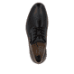 Schwarze Rieker Herren Schnürschuhe 14412-00 aus Glattleder mit Reißverschluss. Schuh von oben.