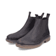 Dunkelbraune Rieker Herren Chelsea Boots 33180-27 aus Glattleder. Schuhpaar seitlich schräg.