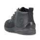 Champagnerfarbene Rieker Damen Slipper 487C0-60 mit einem Klettverschluss. Schuh Außenseite gespiegelt.