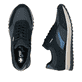 Blaue Rieker Damen Sneaker Low 49006-14 mit einem Reißverschluss. Schuh von oben, liegend.