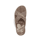 Beige Rieker Herren Pantoletten 21239-64 mit Komfortweite G sowie leichter Sohle. Schuh von oben.