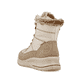 
Vanillebeige Rieker Damen Schnürstiefel L7742-62 mit einer schockabsorbierenden Sohle. Schuh von hinten