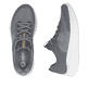 Graue Rieker Sport Herren Sneaker Low U4400-40. Schuh von oben, liegend.