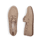 Beige Rieker Damen Schnürschuhe 43800-60 mit einer herausnehmbaren Einlegesohle. Schuh von oben, liegend.
