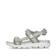 Weiße waschbare Rieker Damen Trekkingsandalen V8401-91 mit flexibler Sohle. Schuh Außenseite gespiegelt.
