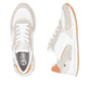 Weiße Rieker Damen Sneaker Low W2400-80 mit einer Schnürung. Schuh von oben, liegend.