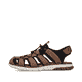 Nussbraune Rieker Herren Trekkingsandalen 25246-24 mit einem Klettverschluss. Schuh Außenseite.