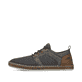 Graue Rieker Herren Slipper B5252-45 mit einem Gummizug sowie Komfortweite G 1/2. Schuh Außenseite.