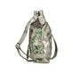 Sac à main Rieker H1304-90 vert brodé de sequins, de détails argentés et de fermeture éclair. Côté droit.