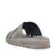 Graue Rieker Herren Pantoletten 21690-45 mit Komfortweite G sowie leichter Sohle. Schuh von hinten.