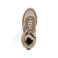 Beige Rieker Damen Schnürstiefel Y6230-62 mit Schaftkragen sowie Reißverschluss. Schuh von oben.