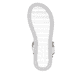 Weiße Rieker Damen Riemchensandalen W3051-80 mit einem Klettverschluss. Schuh Laufsohle.