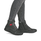 Graugrüne Rieker Damen Schnürstiefel 51545-54 mit Schnürung und Reißverschluss. Schuh Innenseite