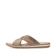 Braune Rieker Herren Pantoletten 21088-25 mit der Komfortweite G. Schuh Außenseite.