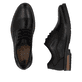 Schwarze Rieker Herren Schnürschuhe 14603-00 mit der Komfortweite G 1/2. Schuh von oben, liegend.