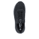 Chaussures à lacets Rieker noires hommes 06002-00 avec fermeture éclair. Chaussure vue de dessus.