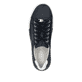 Blaue Rieker Damen Schnürschuhe L7210-14 mit einer herausnehmbaren Einlegesohle. Schuh von oben.