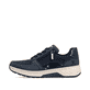 Dunkelblaue Rieker Damen Sneaker Low 53101-15 mit einem Reißverschluss. Schuh Außenseite.
